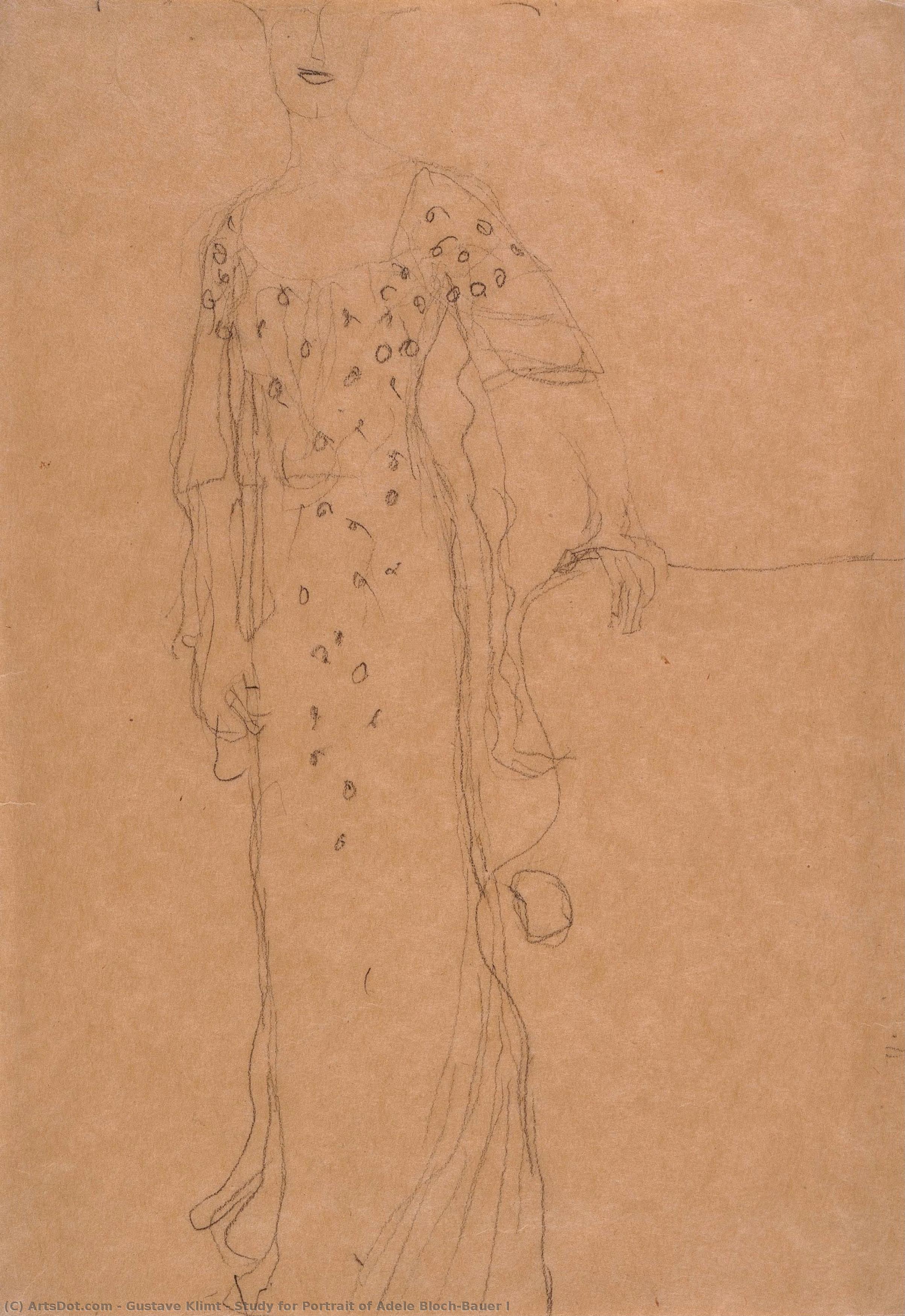 Studie Zum Porträt Von Adele Bloch-bauer I — Gustav Klimt