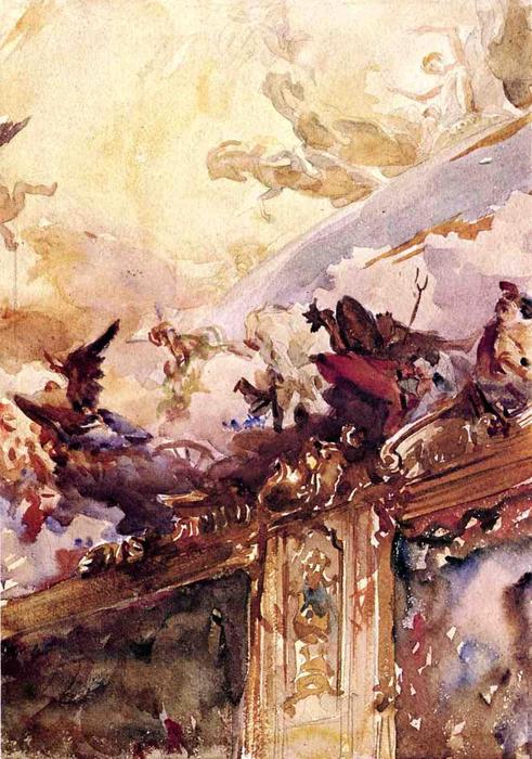 Tiepolo Ceiling, Milan — John Singer Sargent