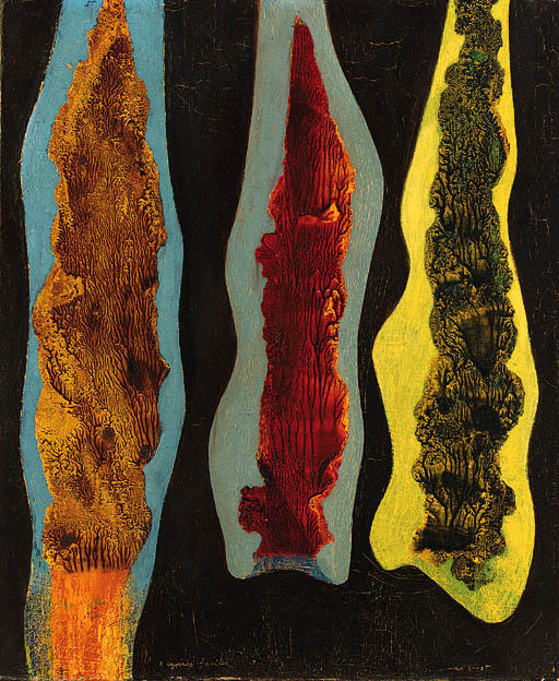 Trois Cyprès Faciles — Max Ernst