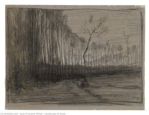 Paesaggio Al Crepuscolo — Jean-françois Millet