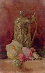 Still Life With Flagon And Roses — John White Alexander