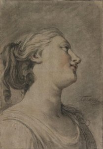 Head Of A Female Figure In Profile, Turned To The Right — Hugues Taraval