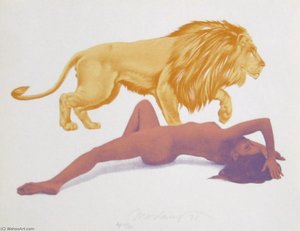 Lady And The Lion — Mel Ramos
