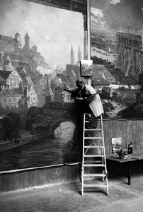 Erich Mercker With Large Paintings — Lars Scholl