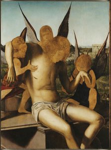Dead Christ Supported By Three Angels (pietà) — Antonello Di Giovanni Di Antonio (antonello Da Messina)