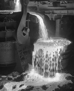 Tapping Open Hearth Furnace