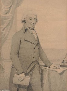Sir Archibald Edmonstone, 1st Baronet Of Duntreath, Three-quarter-length, Standing By A Writing Table — Henry Edridge
