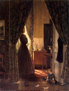 woman in interior sun