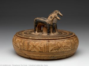 Cylindrical Lidded Box (pyxis) — Teófanes El Griego