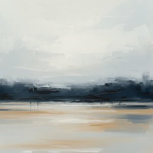 Ethereal Horizon Of Silent Shadows And Ochre Reflections In A Singular Masterpiece — Laurent Roche