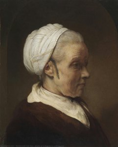 Studio di una Donna con un Cappello Bianco