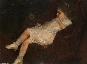 Girl With A Peacock Feather