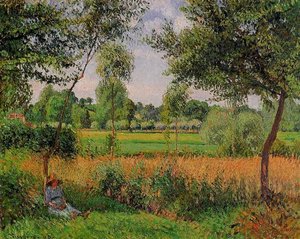 Mañana, Efecto De Luz Solar, Eragny — Camille Pissarro
