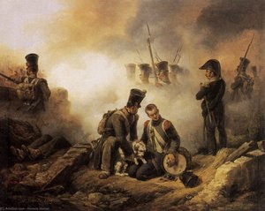 Η Σκληροτράχηλος Σκύλος Του Τάγματος Τραυματισμένος — Εμίλ Ζαν Οράς Βερνε