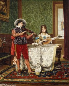 The Duet — Adolphe Alexander Lesrel