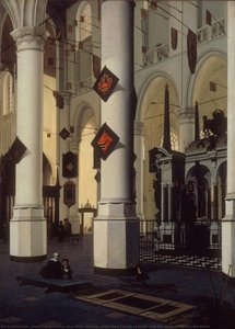 Інтер'єр Нової церкви в Дельфті з гробницею Вільгельма Прусського
