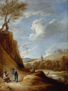 Le Chemin Tournant Dans Un Site Montagneux — David Teniers Ii Le Jeune