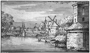 Rotterdam Gate In Delft From Afar
