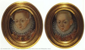 Miniature of Anna Maria Vasa and Władysław Vasa
