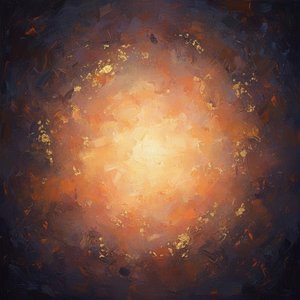 Himmlische Strahlkraft: Eine Singuläre Explosion Aus Gold Und Indigoblauem Licht — Christian Noiret
