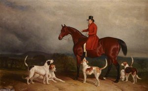 James 'the Young Commodore' Watson, On A Hunter, With Hounds