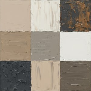 Monolithic Grid Of Earth And Shadow: A Tactile Study In Neutral Textures — David Moreau