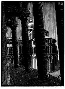 Leaning Tower, Pisa (january 1937) — Maurits Cornelis Escher