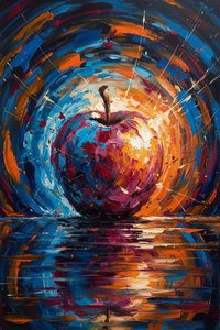 The Genesis Core: Radiance In Crimson And Cobalt — Étienne Leroy