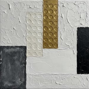Monolithische Echos In Vergoldetem Relief: Eine Meditative Studie Geometrischer Beständigkeit — David Moreau