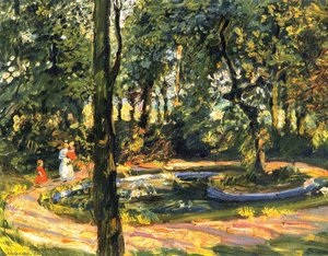 Children by the Pond - The Garden in Godramstein