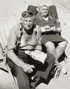 Couple Eating Fish and Chips, Whitley Bay, Tyneside