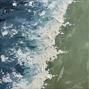 Fragmented Tides Of Cerulean Chaos And The Silent Sage Shoreline — David Moreau