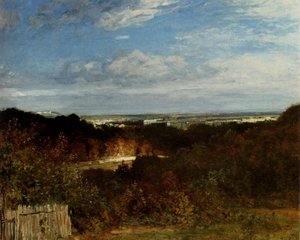 A View Towards The Seine From Suresnes — Constant Troyon