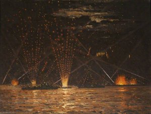 Air Raid on the Anchorage Flak Going Up