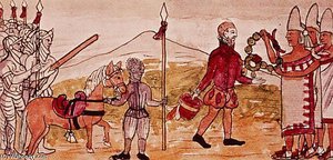 Meeting Of Hernando Cortes And Montezuma