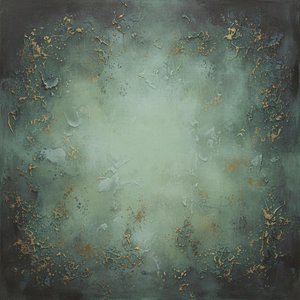 Ethereal Veins Of Gold Amidst The Silent Shadows Of Distressed Teal — David Moreau
