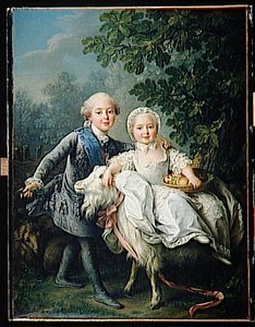 CHARLES PHILIPPE DE FRANCE, COMTE D'ARTOIS, ET SA SOEUR MADAME CLOTHILDE