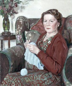 Woman Knitting