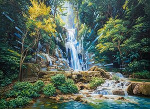 Dynamic Interpenetration Of The Verdant Cascade — Jacques Villedieu