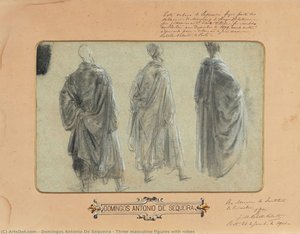 Three Masculine Figures With Robes — Domingos António De Sequeira