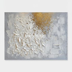 Pioggia Dorata Su Rilievo Di Alabastro Materico — David Moreau