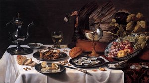 Stillleben mit Putenpastete