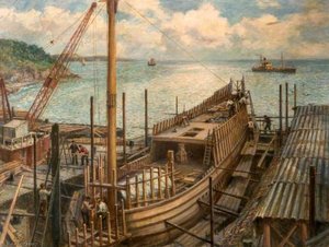 The Building of 'Mayflower II', Brixham, Devon