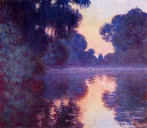 L'Arm de la Seine près de Giverny au Lever du Soleil