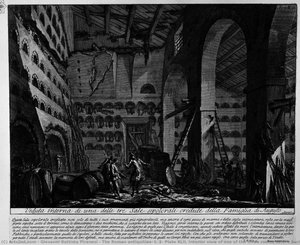 The Roman antiquities, t. 2, Plate XLII. Interior view of one of the three rooms before burial.