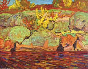 Autumn Colour (rock And Maple) - — James Edward Hervey Macdonald