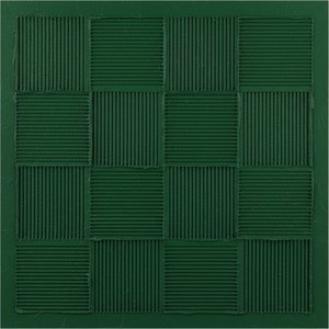Griglia Smeraldo Monolitica: Uno Studio Meditativo In Texture Scolpite Verde Foresta — Laurent Vionnet