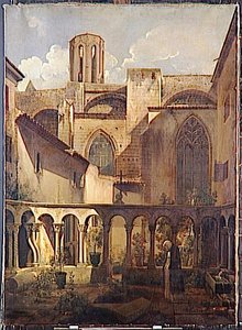 Vue Interieure Du Cloitre Saint Sauveur A Aix En Provence — Auguste De Forbin