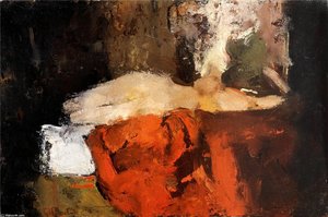 Nude With Black Stockings On A Bed — George Heidrik Breitner