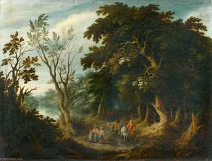 Travellers On A Forest Path — Alexander Keirinckx
